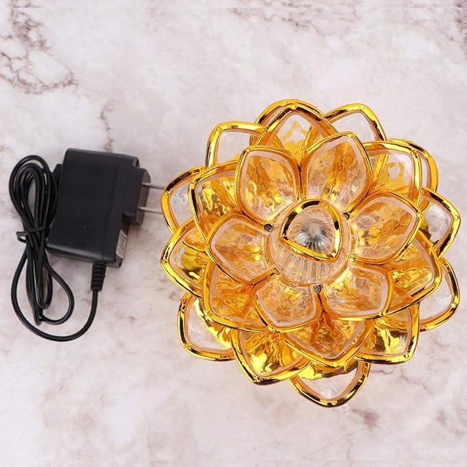 GLOGLOW Buddha Machine, LED Lotus Lamp Buddha Lamp Prayer Machine Prayer Machine with 36 Songs (without Battery)