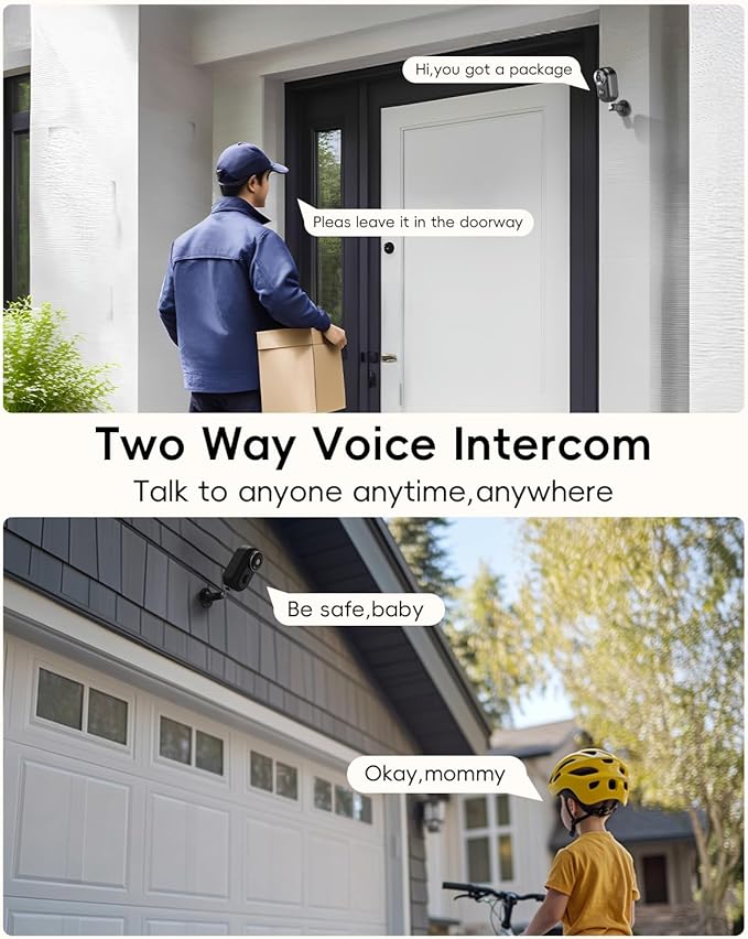 ZUMIMALL Security Cameras Wireless Outdoor,2K Cameras for Home Security, Outdoor/Indoor Camera Battery Powered, 2.4G WiFi, Magnetic Mount,3MP Color Night Vision/Siren/PIR/AI/Cloud/Alexa