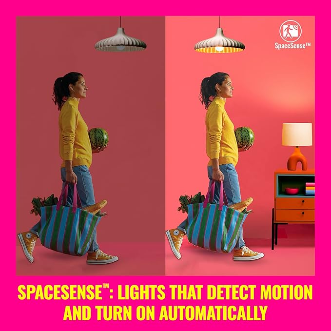 WiZ Connected 65W BR30 LED Smart Light Bulbs - Connects to Your Wi-Fi - E26 Smart Bulb - Control with Voice or App + Activate with Motion - Matter Compatible - 2 Pack