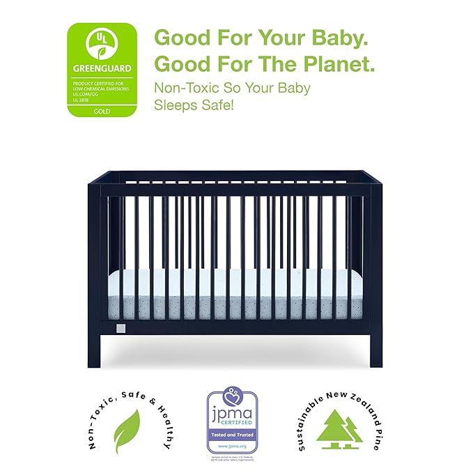 GAP babyGap Charlie 6-in-1 Convertible Crib - Greenguard Gold Certified, Navy