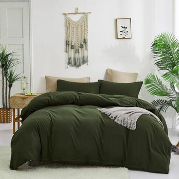 Army Green Comforter Full Dark Green Bedding Set Olive Green Comforter Set Full Men Breathable Comforter Women Soft Full Size Comforter
