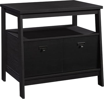 Sauder Trestle Lateral File, L: 32.28" x W: 24.49" x H: 29.41", Raven Oak Finish