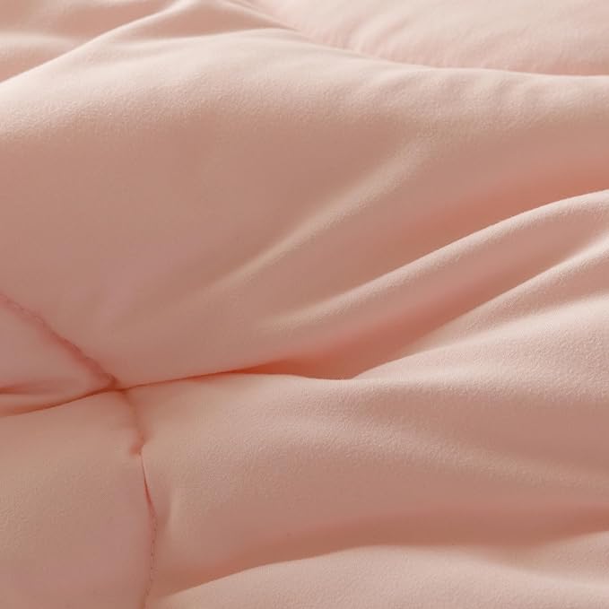 Pink Flower Comforter Full Pink Sunflower Print Bed Full Comforter Set 3 Pieces Dark Pink Floral Comforter Set for Boys Girls Teens Bedroom Decor All Season Hotel Quality Comforter Set