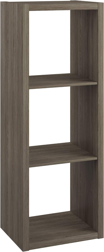ClosetMaid 4546 Decorative Open Back 3-Cube Storage Organizer, Graphite Gray