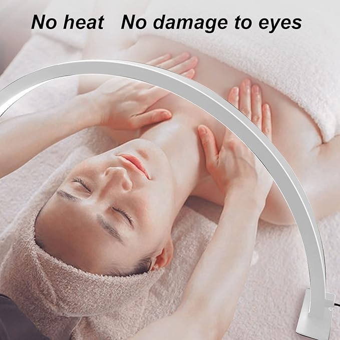 Chrees 25W Desktop LED Light 3000K‑6500K Half Moon Shaped Adjust Brightness Eyelash Beauty Lamp White 100‑240V (Chreesdpstw1mcn9)