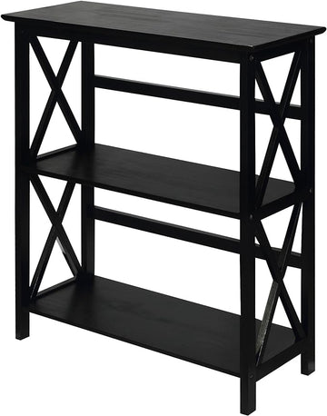 Casual Home Montego 3-Shelf Bookcase, Black (New)