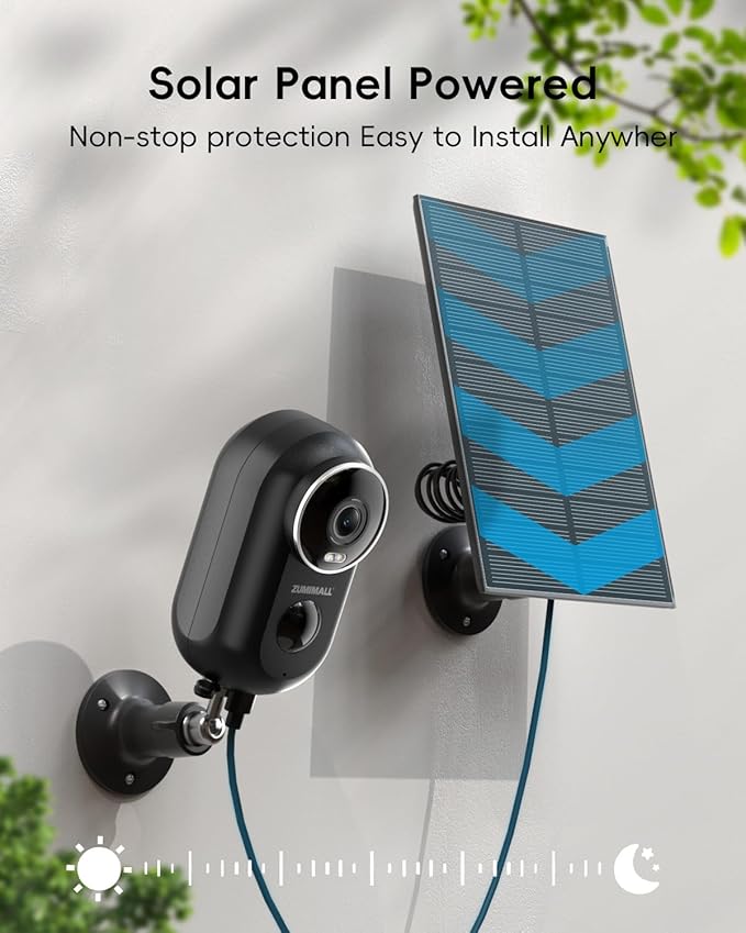 ZUMIMALL Security Cameras Wireless Outdoor,2K Cameras for Home Security, Outdoor/Indoor Camera Battery Powered, 2.4G WiFi, Magnetic Mount,3MP Color Night Vision/Siren/PIR/AI/Cloud/Alexa