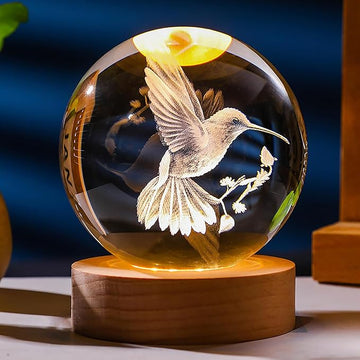 Bird Gifts for Kids, Large 3D Bird Lamp, Crystal Bird Night Light 16 Color Changing with Remote Control for Bedroom Decor, Bird Figurines