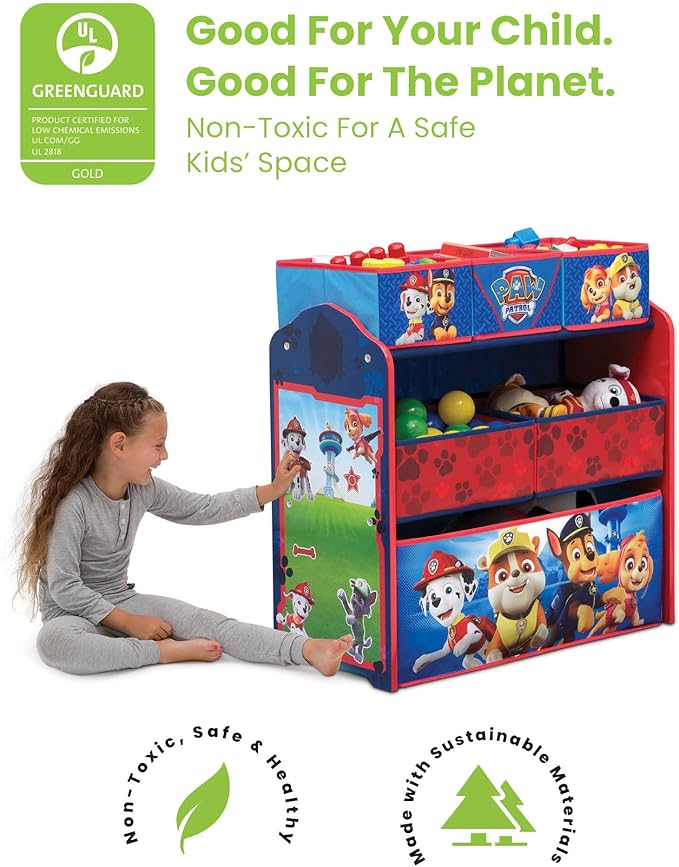 Delta Children Design & Store 6 Bin Toy Storage Organizer, Nick Jr. PAW Patrol