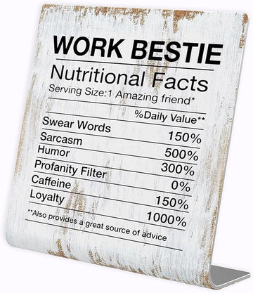 Work Bestie Gifts Funny Coworker Leaving Gifts Sarcastic Farewell Gifts for Coworkers Going Away Gift for Coworker Woman Good Luck Gifts for Coworkers Leaving Colleague Farewell Signs Gift LD6