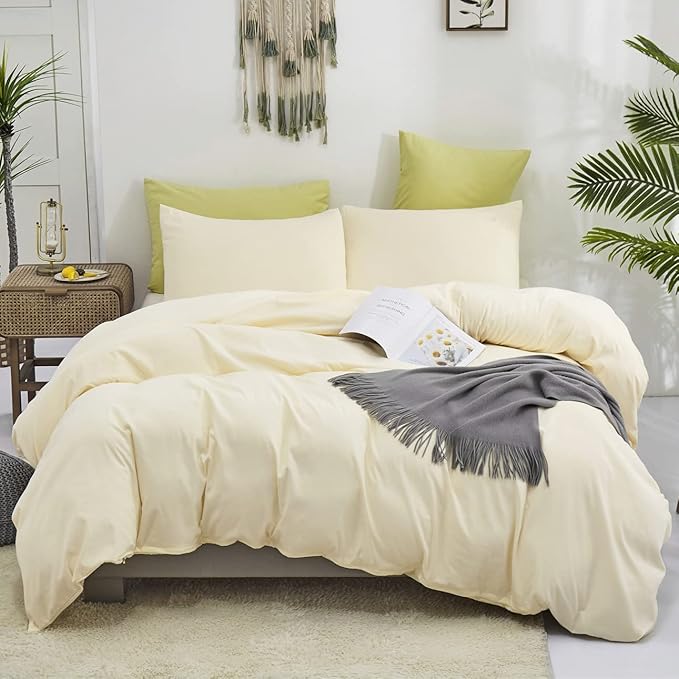 Light Yellow Comforter Set Twin Off White Bedding Set Beige Comforter Set Twin Girls Breathable Ivory Bedding Set Women Soft Off White Twin Ivory Bedding Comforter Set Twin