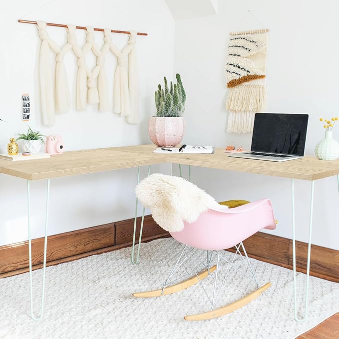 Kaboon Universal Tabletop 40"x18", Solid One-Piece Melamine Table Top, Double Desk L-Desk Floating Desk DIY, Home and Office Countertop, Oak