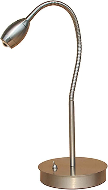 202071-15 Adjustable Beam LED Desk Lamp, 8.47" x 5.9" x 19.5", Brushed Nickel