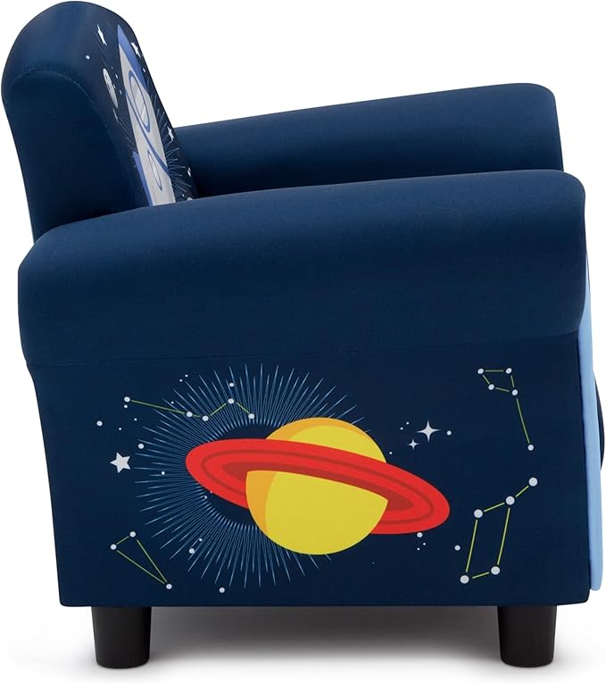 Delta Children Space Adventures Kids Upholstered Chair, Blue