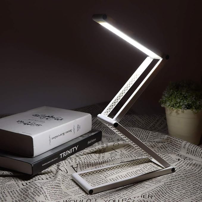 LED Desk Lamp, Foldable Portable USB Rechargeable Table Light 2 Modes Dimmable for Architect Table Office Home
