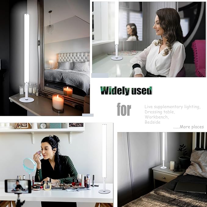 LED Desk Lamp for Home Office, Ultra bright/RA90/6000k/Dimmable/DC12V, Desk Light Reading Table Lamps Fill Light for Selfie, for Desktop Study, Photography, Video Recording Conference Lighting