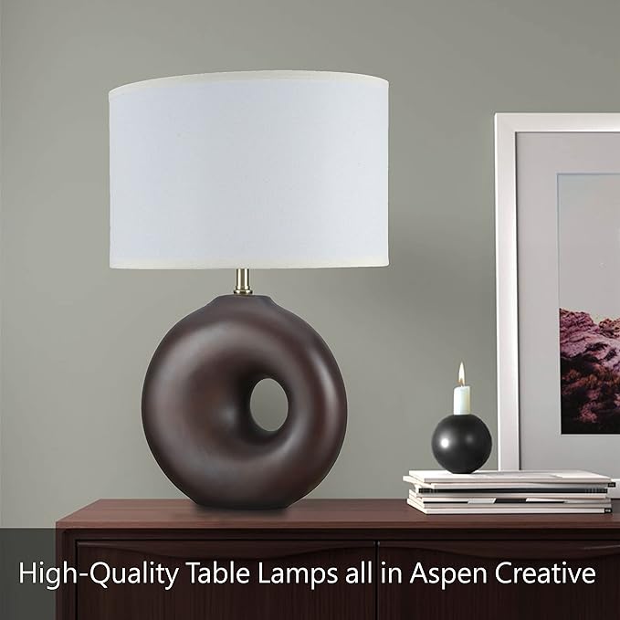 Aspen Creative 40041-1, 1-Light High Organizer Desk Lamp with Metal Lamp Shade and Rotary Switch, Modern Design in Black, 19" High