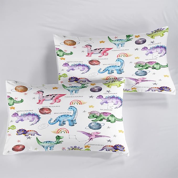 CVHOUSE Dinosaur Bedding Set,Dinosaur Comforter,Dinosaur Comforter Set Full,Microfiber Quilt Set with 1 Comforter and 2 Pillow Cases- 3 Piece