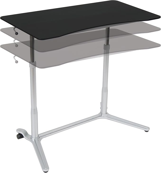 Calico Designs 51230 Sierra Height Adjustable Desk, Silver/Black 37.5 Inch