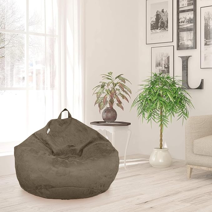 Bean Bag Stuffed Animal Storage Or Cover | No Filler | Extra Large | for Adults Or Kids | Double Stitched | Durable Zipper | Premium Microsuede