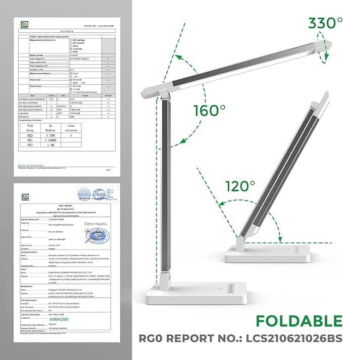LED Desk Lamp with USB Port: Eye-Caring Office Desk Lamp with USB Charging Port 6-Level Brightness 5 Color Modes Touch Control Dimmable Portable Desk Light for College Dorm Room Home Office