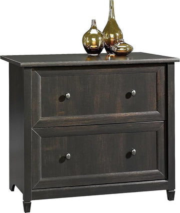 Sauder Edge Water Lateral File, L: 33.31" x W: 23.47" x H: 29.37, Estate Black finish