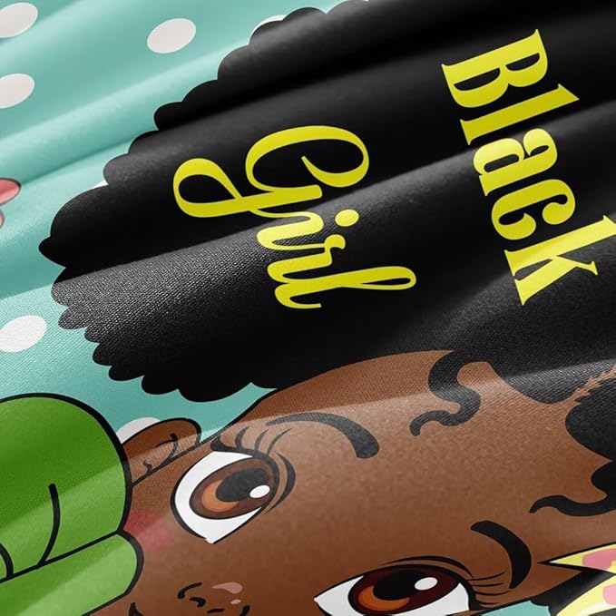 Black Girl Comforter Set Queen for Kids Teens Youth,Black Girl Magic Bedding Set,African American Girl Inspirational Quotes Comforter Set,Black Princess Bed Bedroom Set