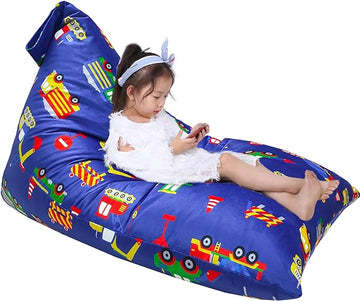 Jorbest Stuffed Animal Bean Bag Storage, Cute Excavator Stuffed Animal Storage Bean Bag Chair Cover for Kids and Adults, Luxury Velvet Bean Bag Covers Only without Filling, (200L/52 Gal)