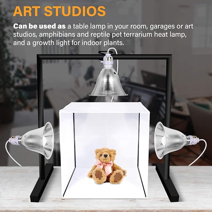 Simple Deluxe Clamp Lamp Light with 5.5 Inch Aluminum Reflector up to 60 Watt E26 Socket (no Bulb Included) 6 Feet 18/2 SPT-2 Cord, Silver and White, 4 Pack
