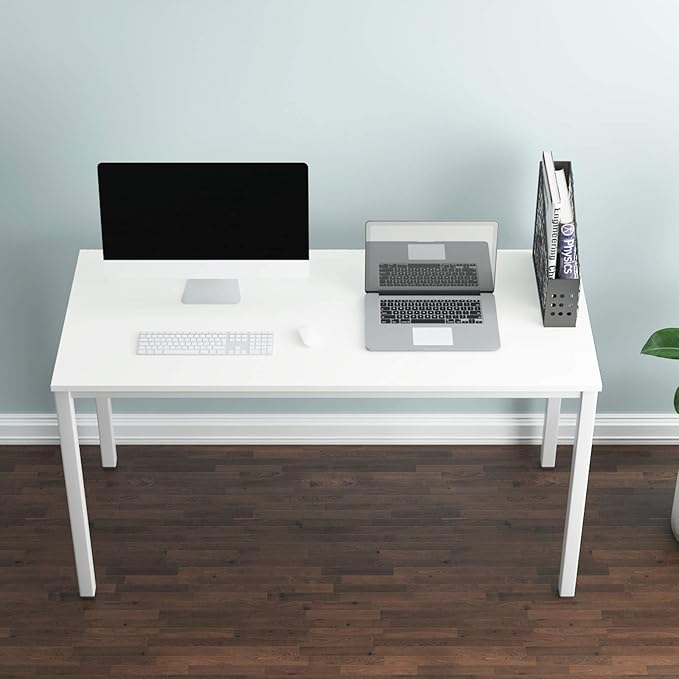 SDHYL 63 inches Contemporary Computer Desk Spacious Workstation Sturdy Writing Desk Meeting Desk, Black Walnut, S7-GCP2AC3-160WW