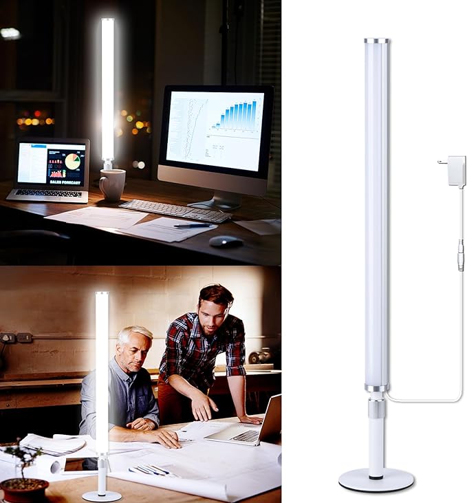 LED Desk Lamp for Home Office, Ultra bright/RA90/6000k/Dimmable/DC12V, Desk Light Reading Table Lamps Fill Light for Selfie, for Desktop Study, Photography, Video Recording Conference Lighting