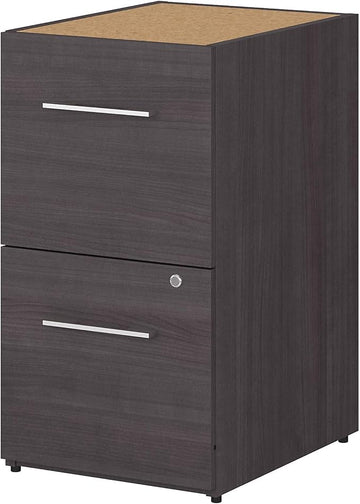 Bush Business Furniture Office 500 2 Drawer File Cabinet, 16W, Storm Gray