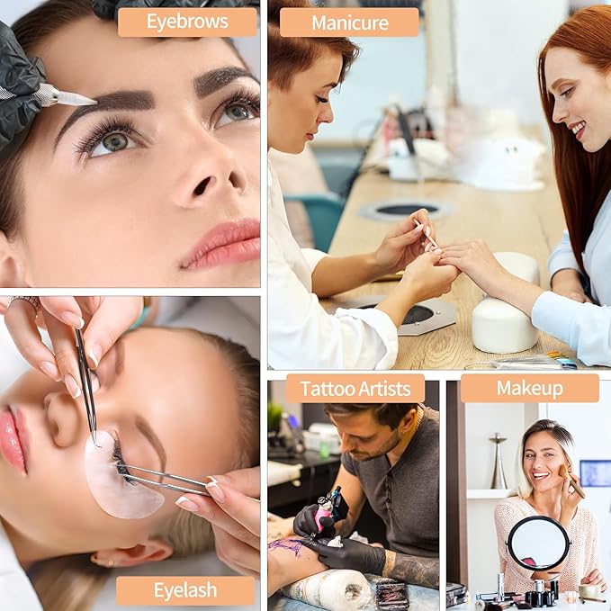 Half Moon Light for Lashes, 22'' Lash Light for Eyelash Tech, Led Half Moon Lash Light Lamp for Eyelash Extensions, Tattoo Artists, Nail Tech, Filming Content Creation