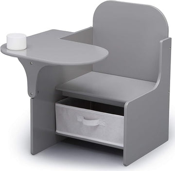 Delta Children MySize Chair Desk With Storage Bin, Grey
