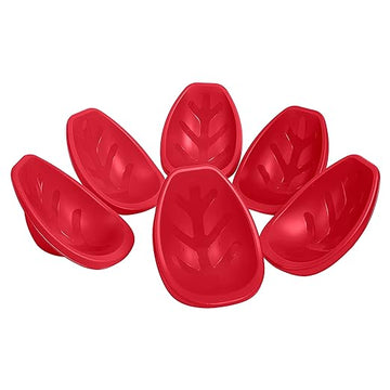 ECR4Kids Leaf Floor Seat, Rocker Chair, Red, 6-Piece