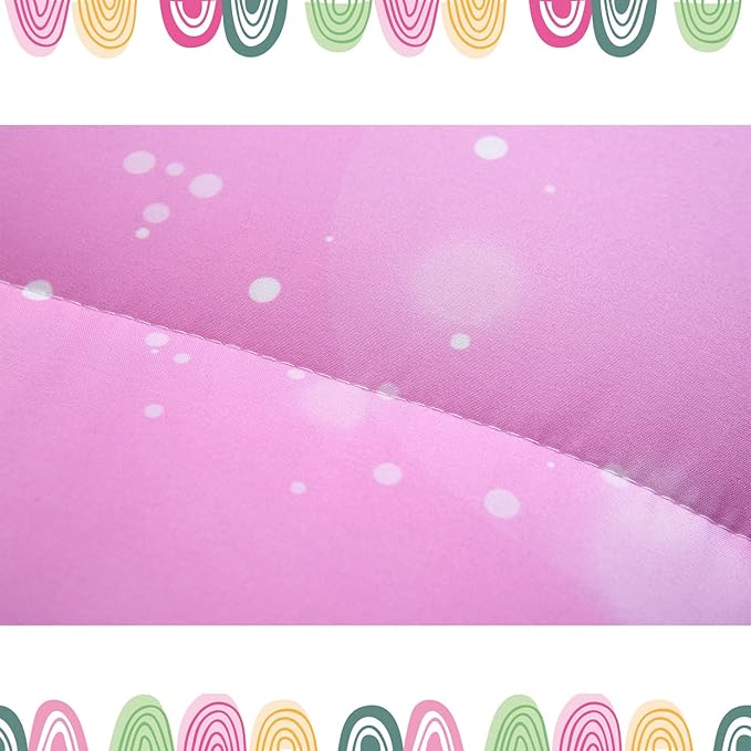 Girls Unicorn Bedding Set 3 Piece Rainbow Comforter Set for Teen Girls Adults with Sparkle Stars Soft Bedding Sets Machine Washable, Multi, Twin