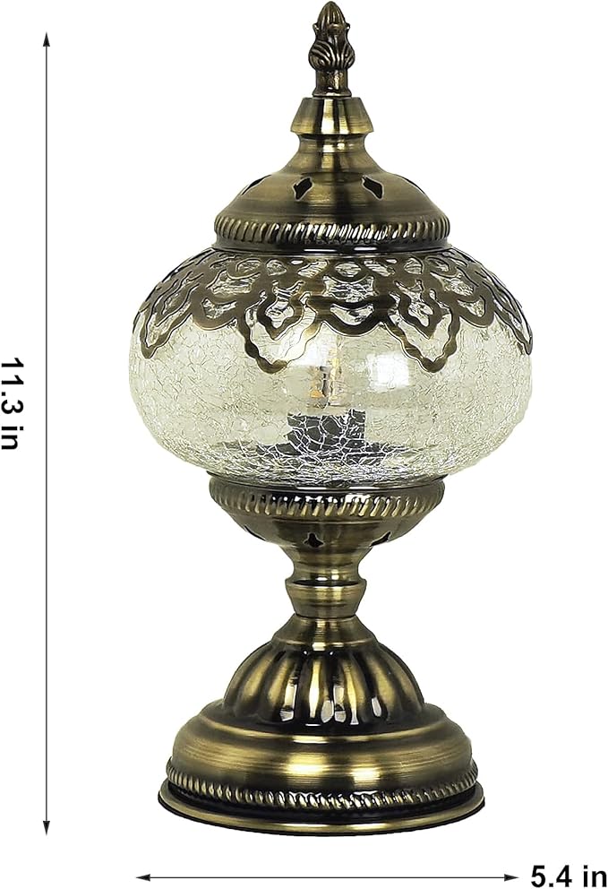 Turkish Mosaic Lamp Bohemian Tiffany Style Moroccan Bedside Lamps for Bedroom