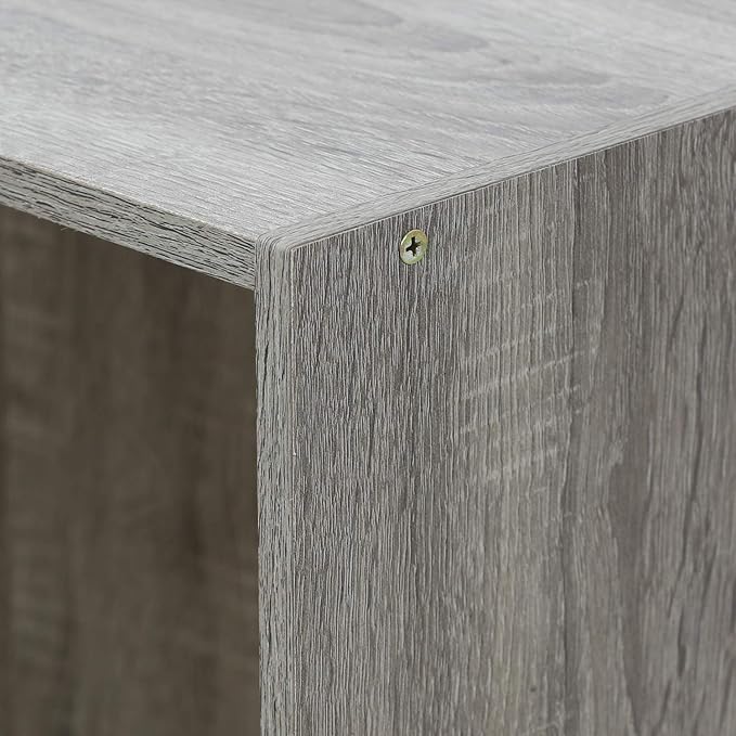 Furinno Basic 3-Tier Bookcase Storage Shelves, French Oak Grey