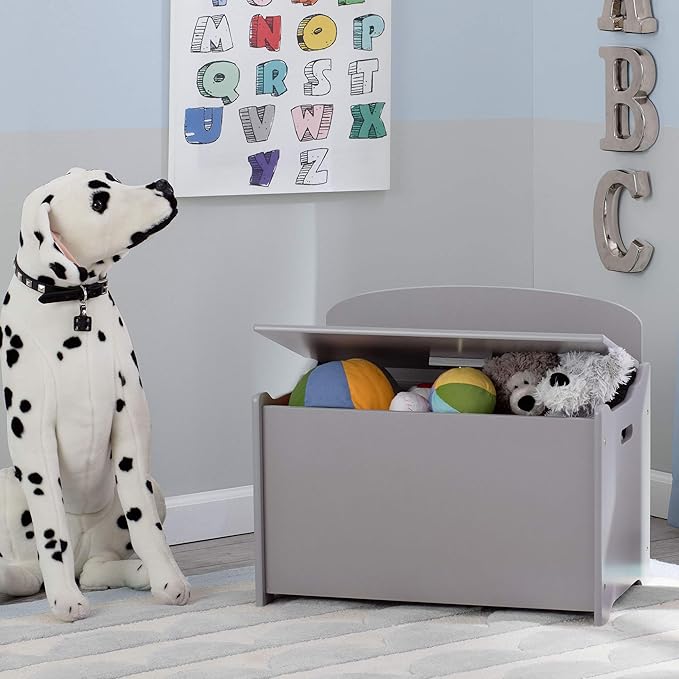 Delta Children MySize Deluxe Toy Box and GapKids Deluxe Toy Organizer with 9 Bins - Navy/Natural