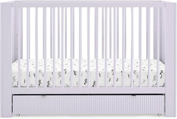 Delta Children Cassie 4-in-1 Convertible Crib with Underdrawer - Greenguard Gold Certified, Lilac