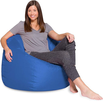 Posh Creations Bean Bag Chair for Kids, Teens, and Adults Includes Removable and Machine Washable Cover, Solid Royal Blue, 48in - X-Large