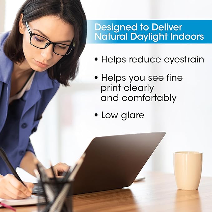 OttLite LED Desk Lamp with Flexible Neck (Black) - Slim Desk Lamp with 3 Brightness Settings & Touch Activated Controls - Energy-Efficient Natural Daylight LEDs for Home Office, Desk, & Dorms