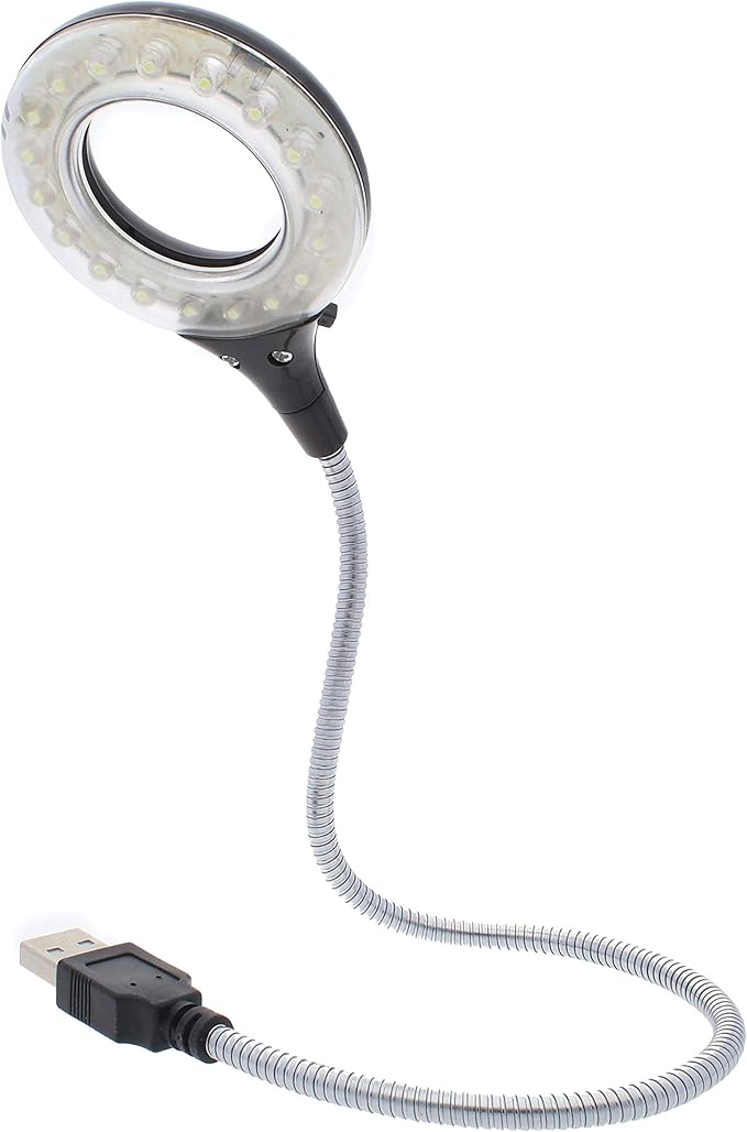 The Beadsmith Bright FX USB LED Light, 18 LED Lights for Max Brightness, Flexible Metal Wire for multiple positions, easy On/Off Switch, plugs into any USB port