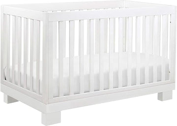Babyletto Modo 3-in-1 Convertible Crib with Toddler Bed Conversion Kit in White, Greenguard Gold Certified