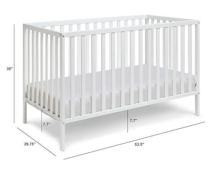 Suite Bebe Palmer 3 in 1 Convertible Crib - Quick Ship, Pastel Pink
