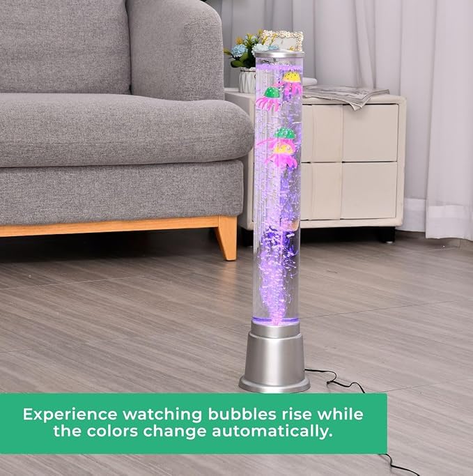 Shop LC Electric Jellyfish Lamp Artificial Fake Fish Tank Aquarium Lamp with Sensory Bubble Tube Lamp Night Light Sensory Lamp Jellyfish Lava Lamp - 1.90 FT Birthday Gifts