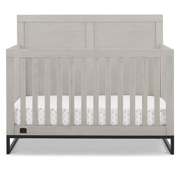 Simmons Kids Foundry 6-in-1 Convertible Baby Crib, Rustic Mist with Matte Black