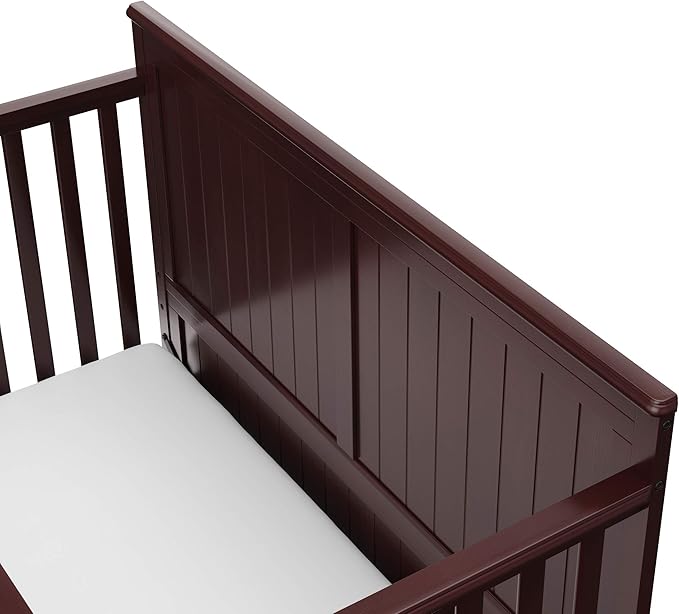 Graco Hadley 5-in-1 Convertible Crib with Drawer (Espresso) – Crib with Drawer Combo, Includes Full-Size Nursery Storage Drawer, Converts from Baby Crib to Toddler Bed, Daybed and Full-Size Bed