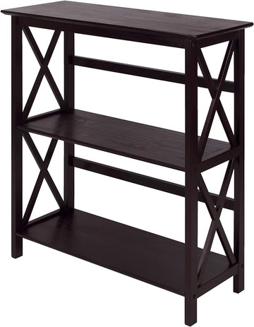 Casual Home Montego 3-Shelf Bookcase, Espresso (New)