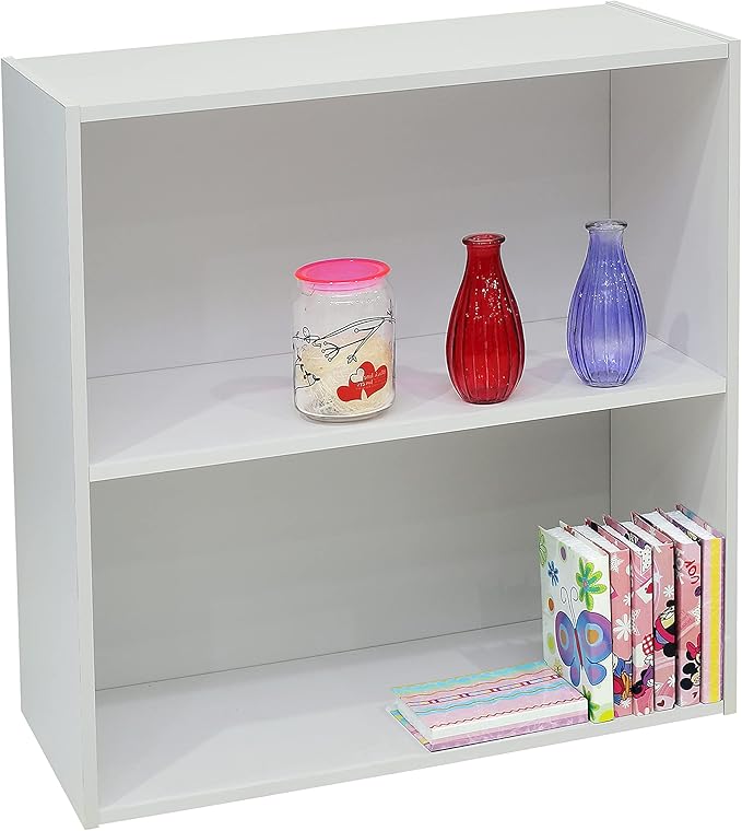 KB Designs Bookcase and Storage Organizer Bundle (2 and 4 Cube) - White